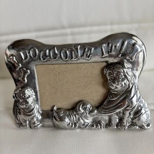 Shar- Pei Unique Collectable Silver Toned Metal 3D DOG GONE IT! Picture Frame